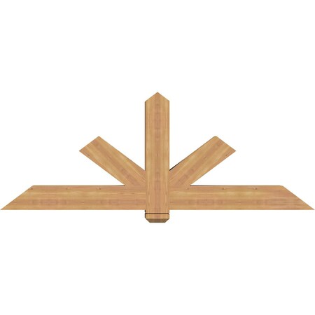Ekena Millwork Kennewick Timber Gable Bracket, Western Red Cedar, 72"W x 27"H x 5 1/2"D x 5 1/2"F, 9/12 Pitch GBW072X27X0606KEN00SWR